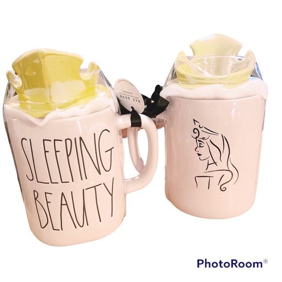 Rae Dunn Other - ⭐️TODAY⭐️ NWT Rae Dunn SLEEPING BEAUTY Double Sided Mug w/ Topper
